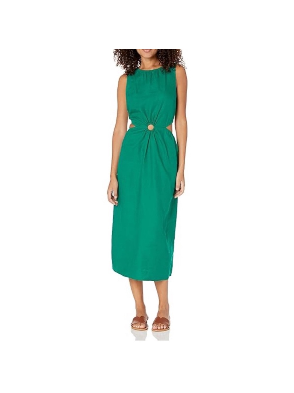 Amazon the drop Sade linen cut-out midi